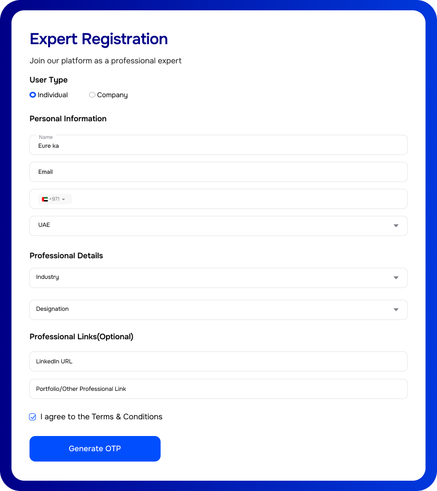 Register as Expert